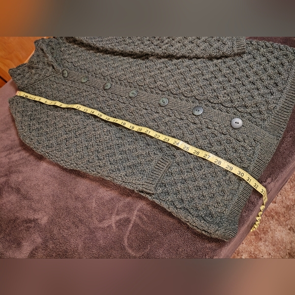 *Sale* NWOT Merino Cross Over Neck Aran Cardigan - Picture 12 of 12